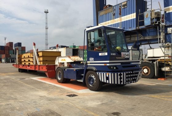 Full Size Weighbridge in use at port