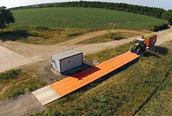 weighbridge with tractor approaching