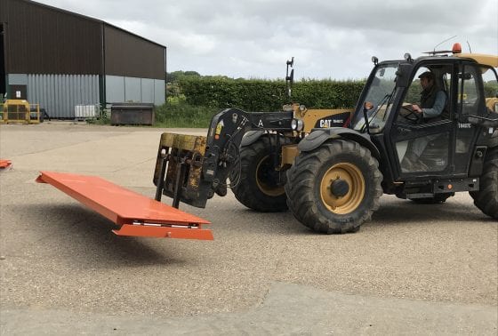 Transporting weigh beams to site