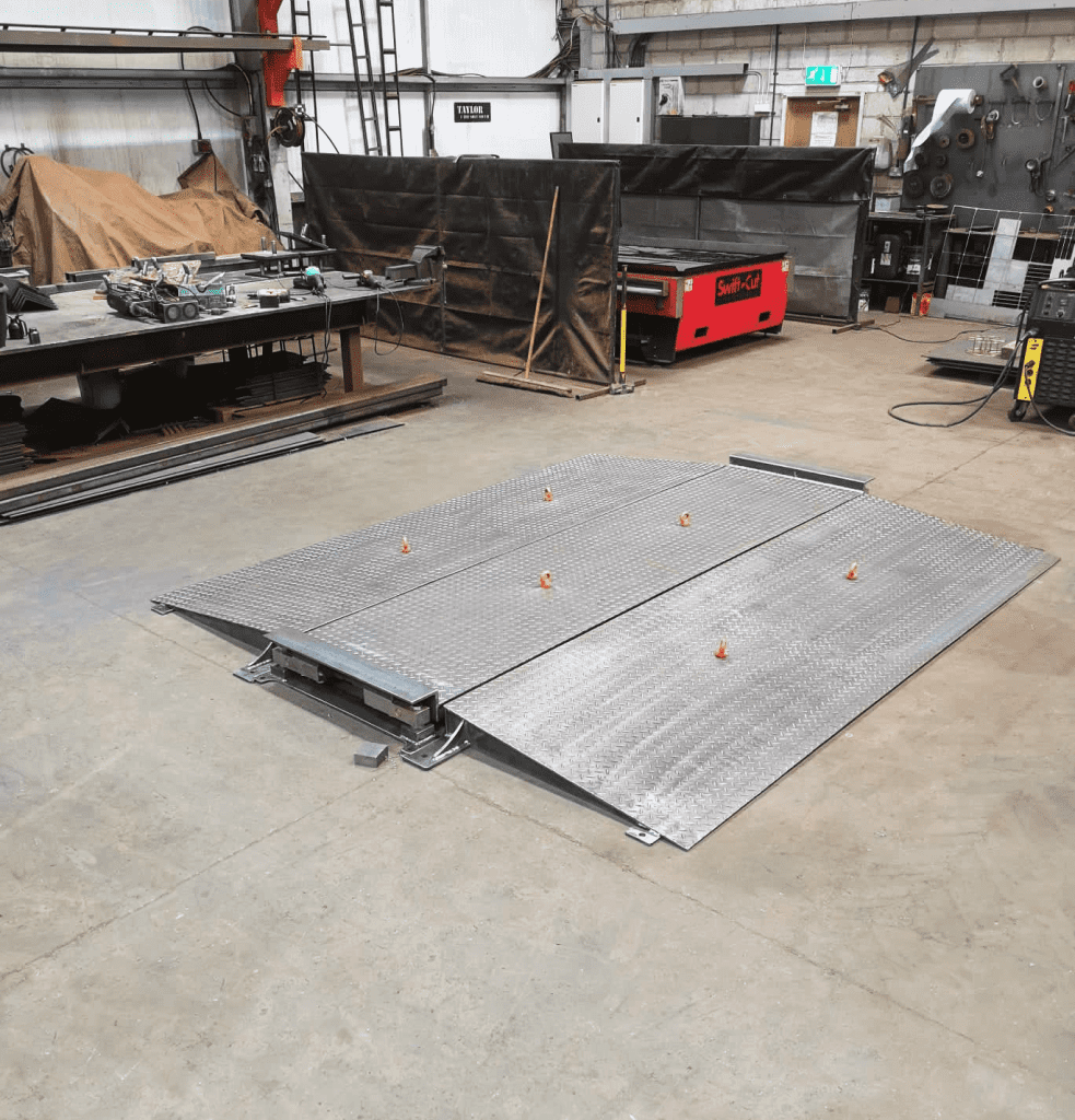 Custom Single Axle Weighbridge being manufactured