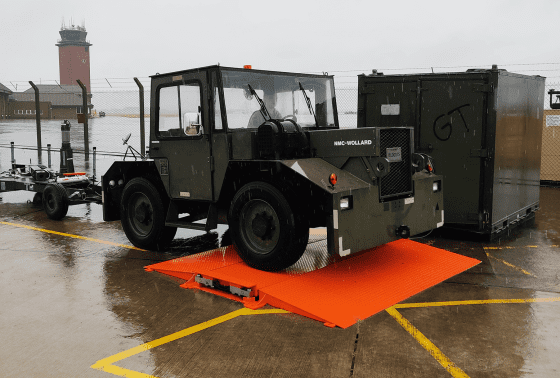 USAF Tow Vehicle on Single Axle Weighbridge