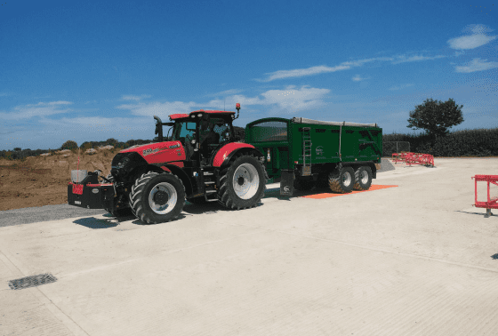 Multi Axle Weighbridge Installation with Tractor
